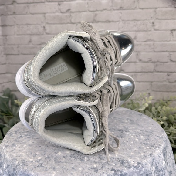 Pastry PopTart Silver Glitter Fashion High Top Dance Sneakers WMS 7.5M✨VGUC✨ - Picture 7 of 14